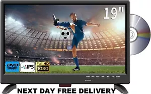 12v/240v freeview 19" DVB HDMI USB HD LED TV DVD Motorhome Caravan Boat Camping - Picture 1 of 8