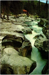 Postcard Jasper National Park AB Maligne River Canyon Upper Section Tea Room - Foto 1 di 2
