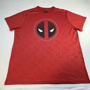 Deadpool T-Shirt Men’s 2XL Red Logo Marvel - Picture 1 of 8