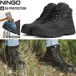NINGO Hombres Punta de Acero Seguridad Bota de Trabajo Antipinchazos Senderismo Zapato Bota de Construcción - Imagen 1 de 33