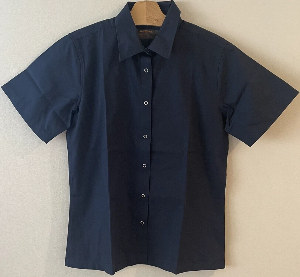 Camisa Harrington Para Hombre Informal Con Botones Azul Marino Oscuro Cuello - M  Foto 1 de 1