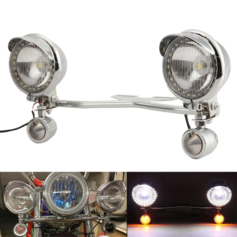 Passing Turn Signal Fog Spot Light Bar For Honda Shadow ACE Aero VT 750 1100 VLX Foto 1 de 4