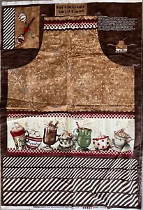 Hot Chocolate APRON Panel~Nancy Mink~Wilmington Prints Fabric~Christmas/Holiday - Picture 1 of 5
