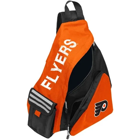 Licensed NHL "Lead Off" Sling Shoulder Day Bag Backpack (Philadelphia Flyers) Cover