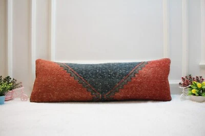 Home Design Rug Pillow, 12x36 inc Pillow Case, Turkish rug Pillow Case, Vintage - Image 1 of 4