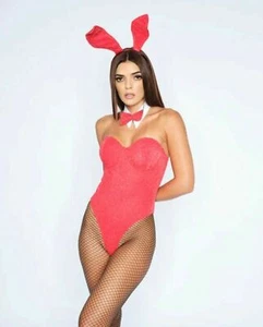 Ann Summers festliches rot funkelnder Hase Playgirl Outfit Größe extra groß (20-22)
