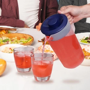 Water Pitcher with Lid 1 Gallon Pitcher, Clear Plastic Pitcher with Flip-Top ... - Picture 1 of 12