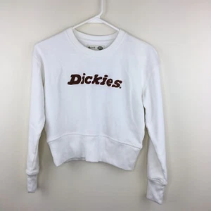 Madewell Dickie Collab XXS Cropped Dickie Graphic Long Sleeve Shirt Cream Brown - Imagen 1 de 8