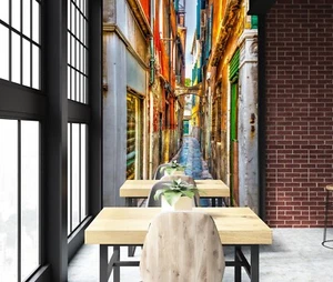 3D Colorful Houses G2351 Wallpaper Wall Murals Removable Self-adhesive Erin - Picture 1 of 11