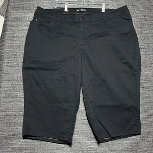 Lee Capri Pants Women's Size 24W Black Curvy Fit Modern Series - Picture 1 of 15