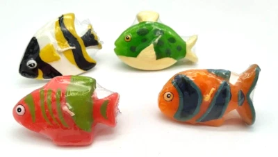 Floating Fish Candles Set of 4 Individually Sealed Each About 3 Inches Long - Image 1 of 4