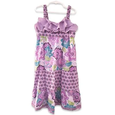 Maxi Vestido Largo Floral Tropical Naartjie 7 Púrpura Foto 1 de 4