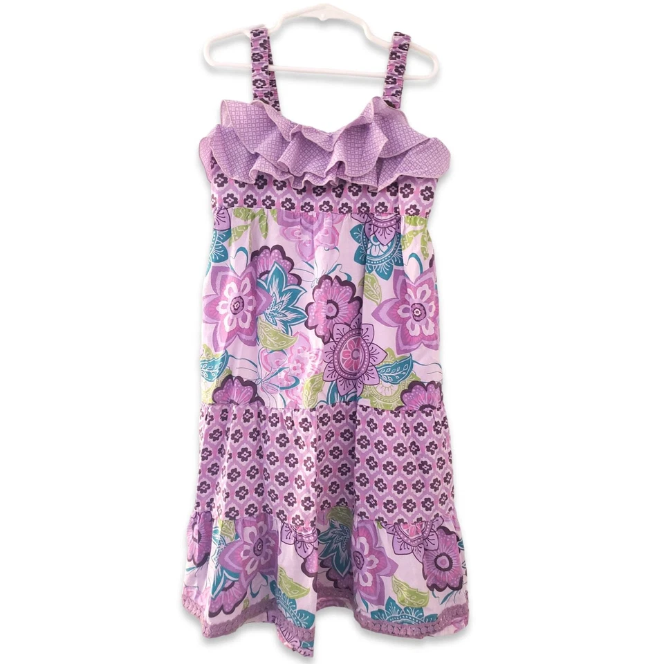 Naartjie 7 тропический цветочный макси длинное платье фиолетовый - Изображение 1 из 4