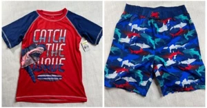 NEW Quad Seven 2 piece Swim top & trunks mesh lining Size 4 - Picture 1 of 7