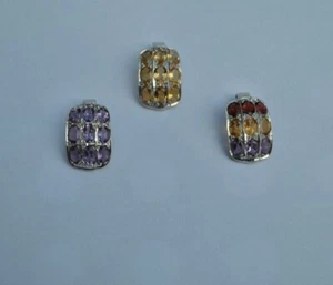 Silber Anhänger mit  Amethyst, Citrin oder Mehrfarbig Steine - Bild 1 von 6