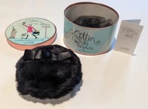 BENEFIT RARE VINTAGE COSMETICS KITTEN NEW YORK POWDER PUFF & BOX ONLY - Picture 1 of 8