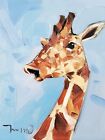 JOSE TRUJILLO Oil Painting IMPRESSIONISM Collectible ORIGINAL Giraffe Modern Art