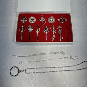Anime Sailor Moon Pretty Guardian Colgante Cosplay Plateado - Falta 1 Colgante - Imagen 1 de 5