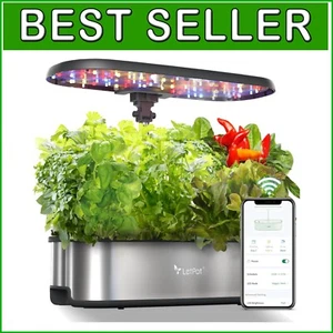 Compact Hydroponic Growing System: 12 Pods with Fast LED Growth Technology - Picture 1 of 11