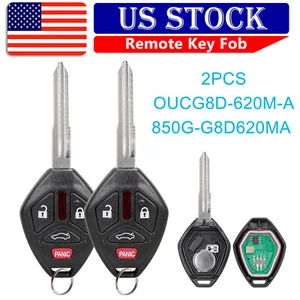 2 For 2008-2012 Mitsubishi Lancer Galant Eclipse Remote Key Fob OUCG8D-620M-A - Picture 1 of 9