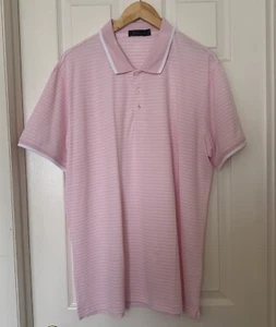 G/FORE Herren XL Blush perforiert Tech Jersey Streifen Golf Polo G4MS21K04-BLS NEU - Bild 1 von 10