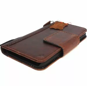 Genuine Real leather case for LG V30 wallet Magnetic Closure cover Book Holder - Picture 1 of 7