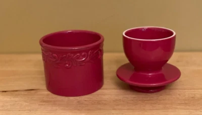 The Original Butter Bell Crock In Red by L. Tremain Ceramic Dish 2021 - Image 1 of 4