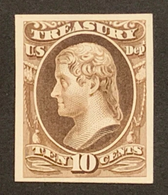 Travelstamps: US Stamps Scott #O77p4, 10 Cent Proof on Card NGAI H - Image 1 of 4