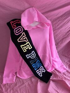 PINK Victorias Secret Pullover  Loose SWEATSHIRT Rainbow Legging Set XL New ❤️