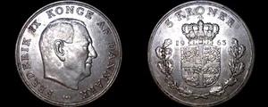 1963 Danish 5 Kroner World Coin - Denmark - Picture 1 of 1