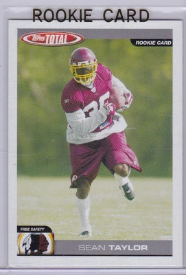 SEAN TAYLOR 2004 Topps Total RC Washington Redskins ROOKIE CARD Miami Hurricanes - Image 1 of 2