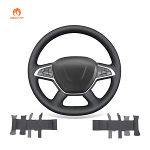 MEWANT Funda de volante de cuero sintético liso en relieve para Dacia Duster Logan Sandero - Imagen 1 de 10