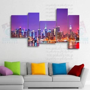 120x80cm- Kit 5 Gemälde gedruckt Tisch-Leinwand deko - NEW YORK-NY-02 -5T09 - Bild 1 von 13