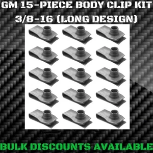 1961-1980 GM X BODY Interior Exterior Front End U NUTS BODY BOLT CLIPS 3/8-16 GM - Picture 1 of 2