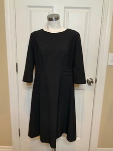 Hugo Boss Black Direne Short Sleeve Fit & Flare Dress, Size 10 - Picture 1 of 11