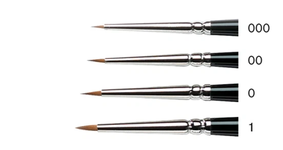 Winsor & Newton SERIES 7 MINIATURE Kolinsky Sable Artists Brushes - Set of 4