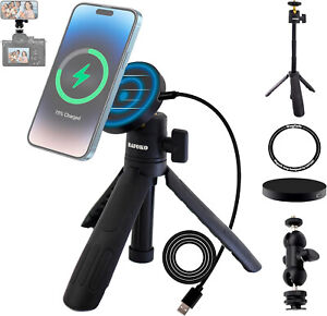 Vlogging Kit Magnetic Selfie Stick Tripod Wireless Charging Mount Smartphone