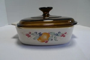 Corning Ware Abundance A-1-B 1 Liter Kasserolle mit Bernstein Pyrex Deckel A 7 C - Bild 1 von 14
