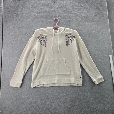 Sudadera con Capucha O'Neill Mujer L Beige Floral Bordado en Pecho Flores Foto 1 de 4