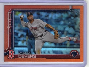 2025 Topps Series 1 #285 Rafael Devers Red Sox Orange Holo Foil SSP 11 /25 MLB - Picture 1 of 2