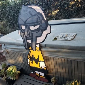 Mf Doom Charlie Brown Wood Wall Art. 4feet Tall And 2 Feet Wide. On Doug Fur. - Picture 1 of 8