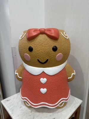 Tiktok Viral Gingerbread Girl Man Side Table Stool Christmas 2025 RARE HTF - Image 1 of 2