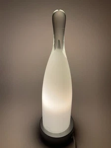 Vintage Hand Blown Bubble Glass Table Lamp Minimalist Mid Century Style - Picture 1 of 7