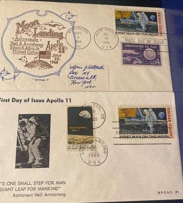US FDC COMBO : 1969 Apollo 11 Man on the Moon (C76) -ARTOPAGE & BPESC CACHET - Image 1 of 4