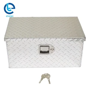 For Trailer  20" x 12" x 9.5" Aluminum Tool Storage Box with 2 Keys Silver - Picture 1 of 13