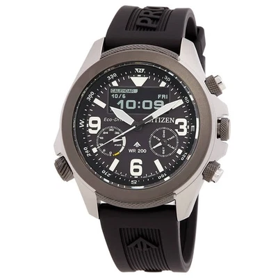 Citizen Promaster Land Chronograph Analog-Digital Black Dial Men's Watch - Image 1 of 3