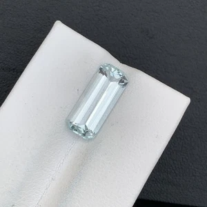 Piedra preciosa suelta en forma de octágono aguamarina natural de 3,76 quilates de Skardu Pakistán - Imagen 1 de 10