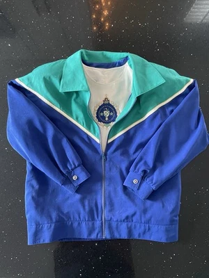 Jaqueta corta-vento colorblock vintage anos 80 e 90 (tamanho 8) e parte superior (tamanho 10) - Imagem 1 de 4