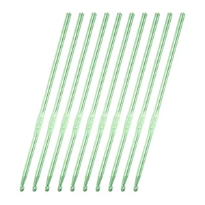 Crochet Hook - 10 Pack Knitting Needle Fits for DIY Craft Yarn - (4-mm, Green) - Picture 1 of 5