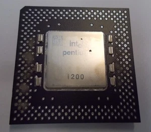 Intel Pentium I 200 Socket Type 7 200 MHZ SL24Q Vintage CPU #398 -18 - Imagen 1 de 2